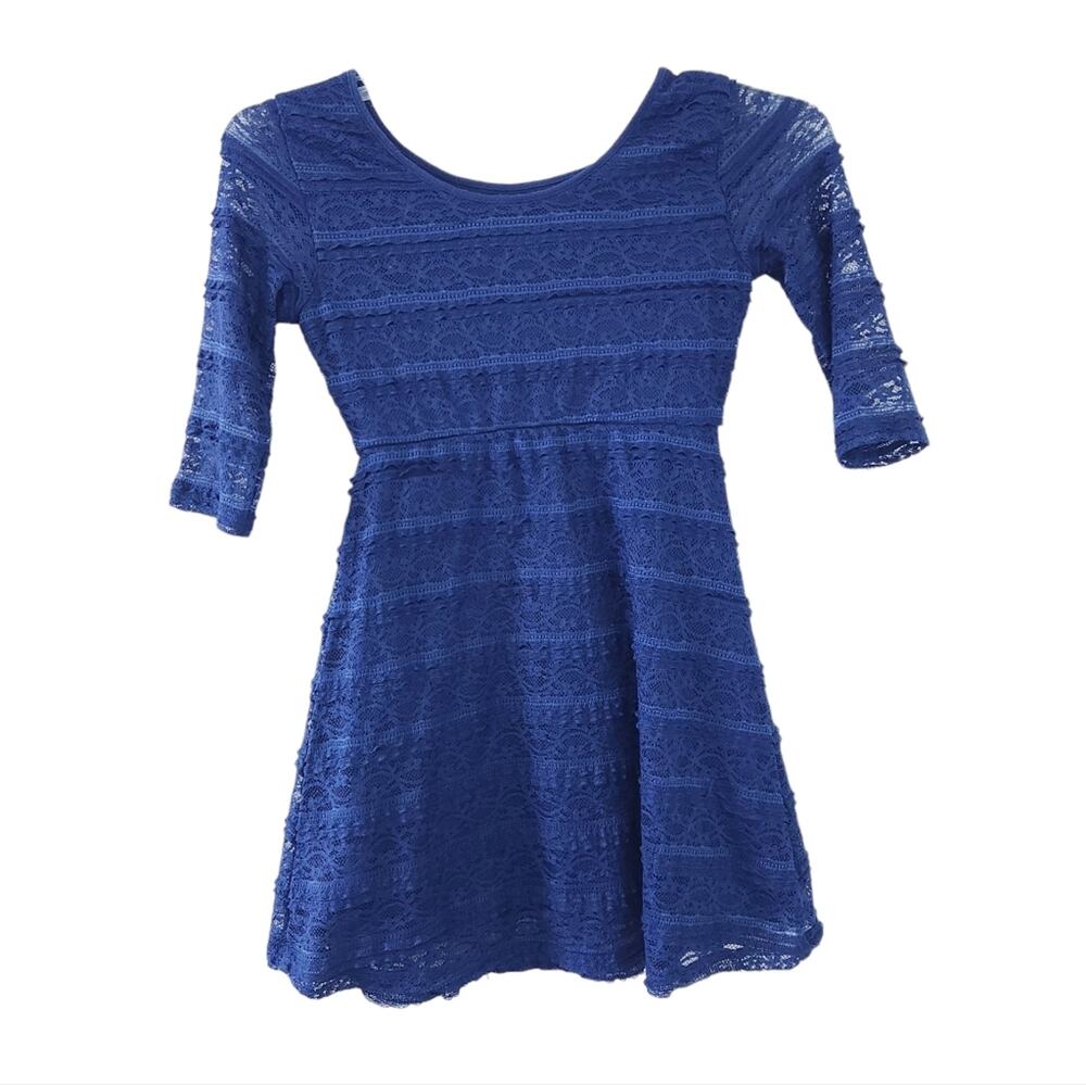 Old Navy Girls Dress Large 10-12 Navy Blue Dress for Spring Summer, Half Sleeve